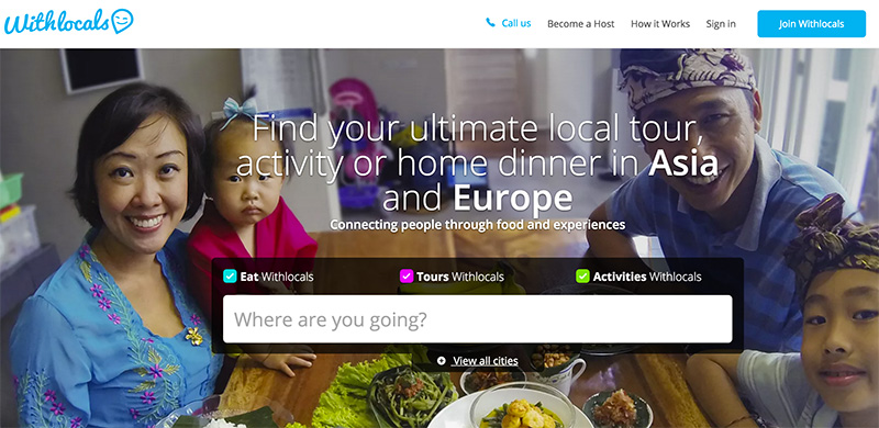 startup voyage withlocals repas chez l'habitant