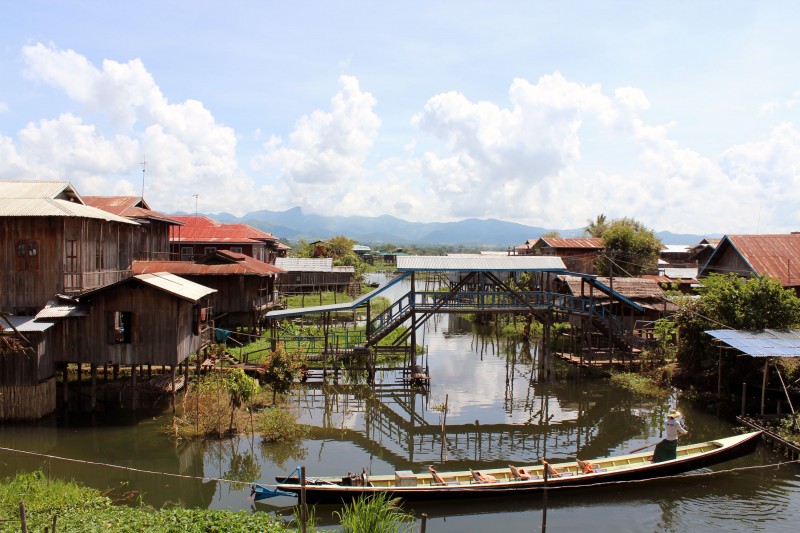 Village sur pilotis lac Inlé