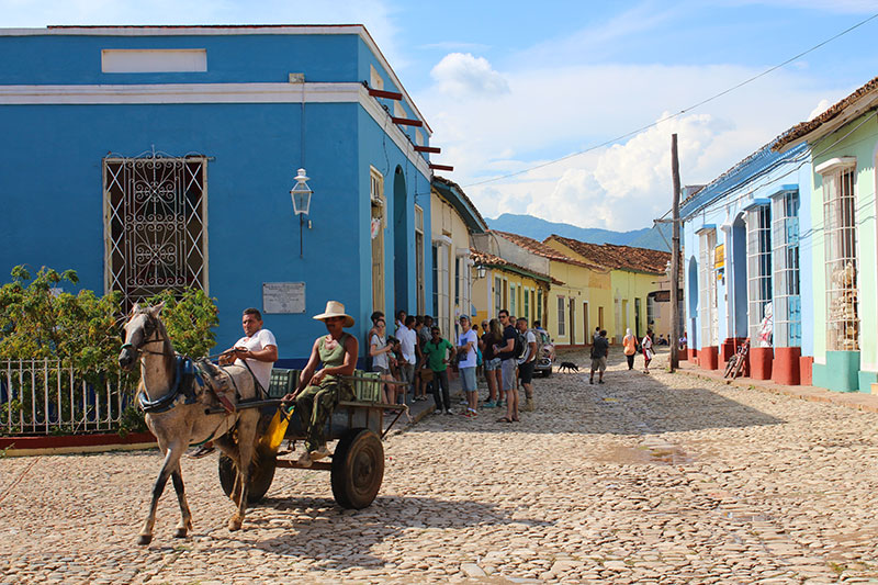 Calèche à cheval à Trinidad