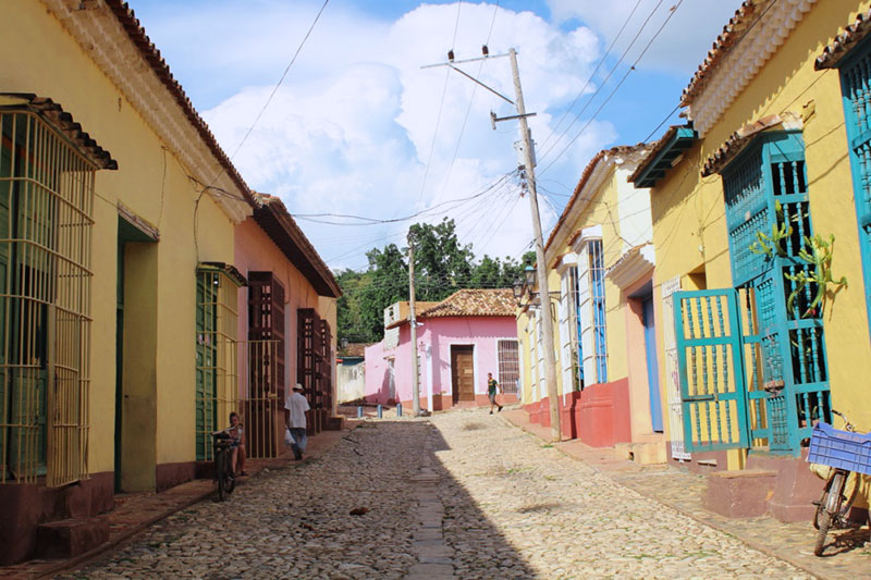 Rue pavée de Trinidad