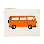 Pochette zippée sérigraphiée en France Helder orange