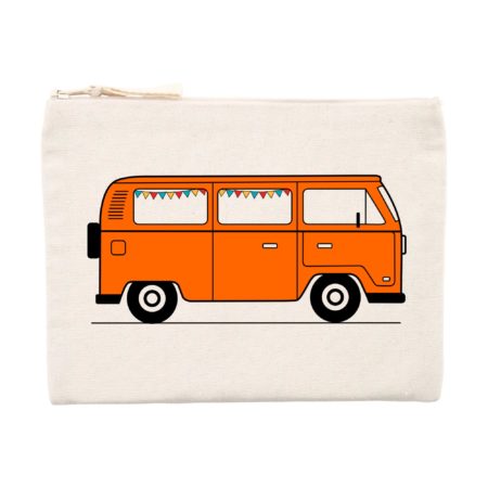 Pochette zippée sérigraphiée en France Helder orange