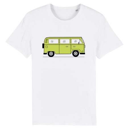 T-shirt unisexe en coton bio labellisé van combi | Bali green