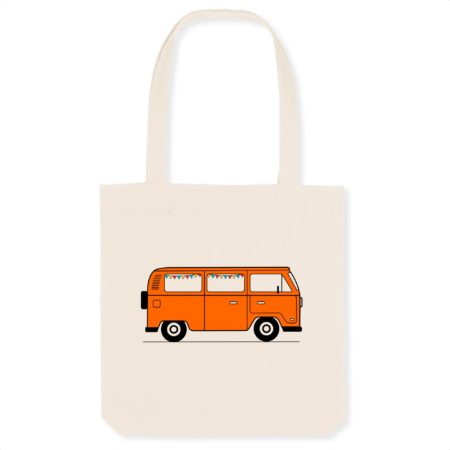 Tote-bag sérigraphié en France Helder orange