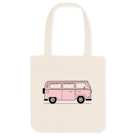 Tote bag en matières recyclées Bubble pink