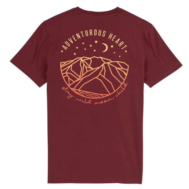 T-shirt coton bio Moon child | Impression dos
