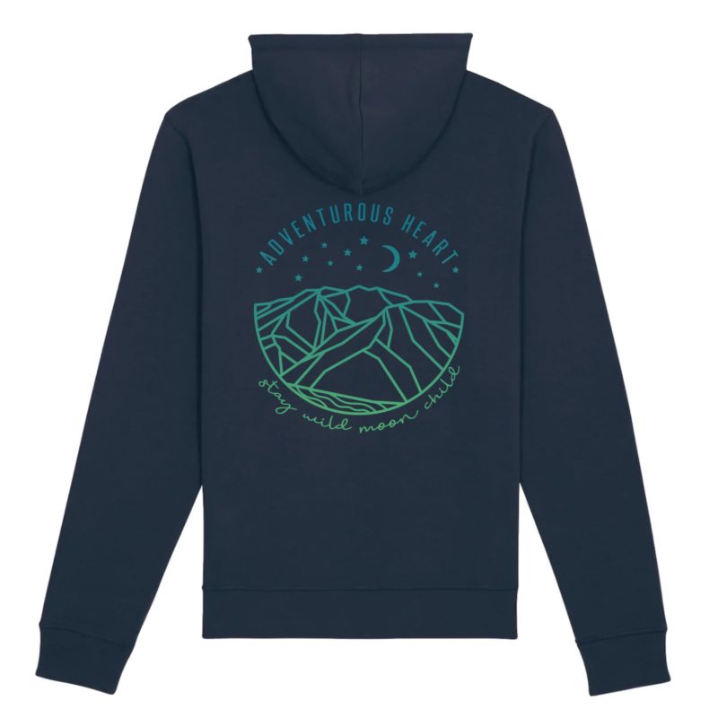 Sweat-shirt à capuche biologique | Impression dos