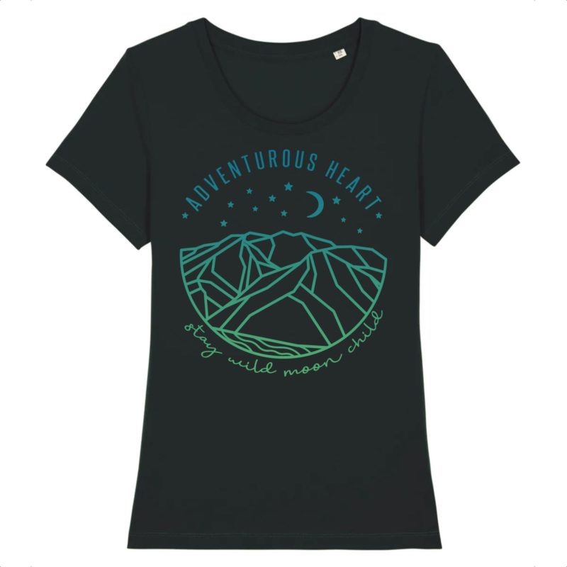 T-shirt femme coton bio Moon child