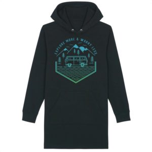 Robe sweat-shirt à capuche | Impression face