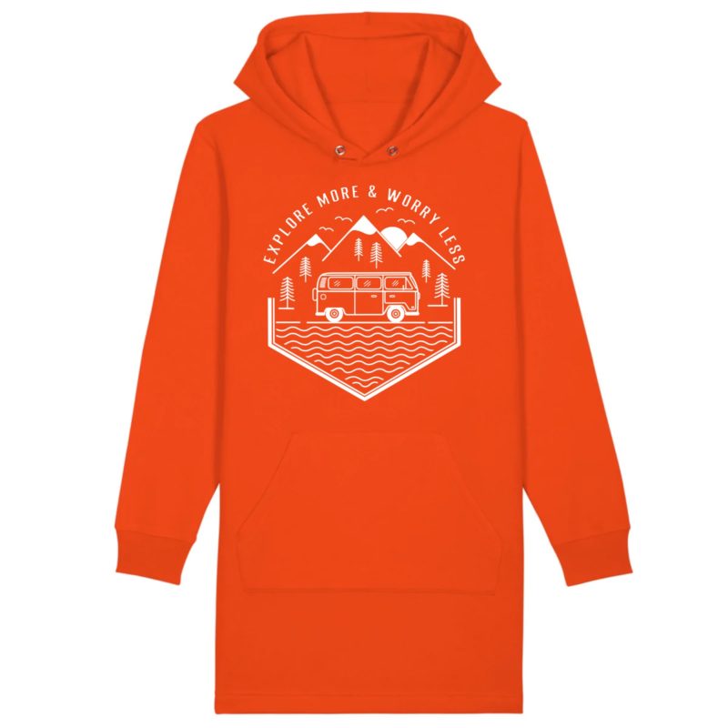 Robe sweat-shirt à capuche | Impression face