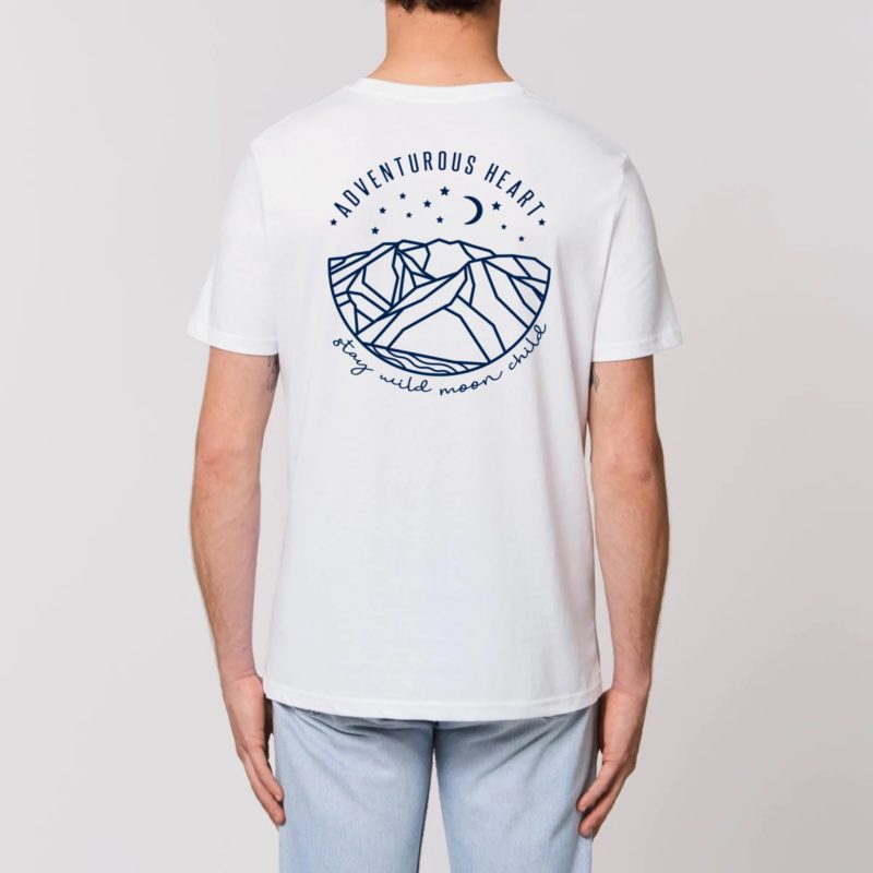 T-shirt unisexe en coton bio labellisé Moon child | Impression dos