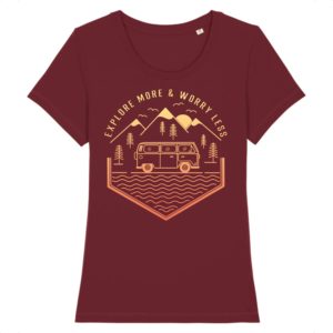 T-shirt femme en coton bio Explore more | Impression face