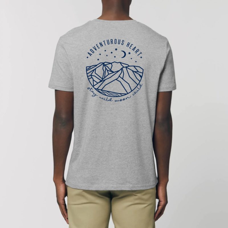 T-shirt unisexe en coton bio labellisé Moon child | Impression dos