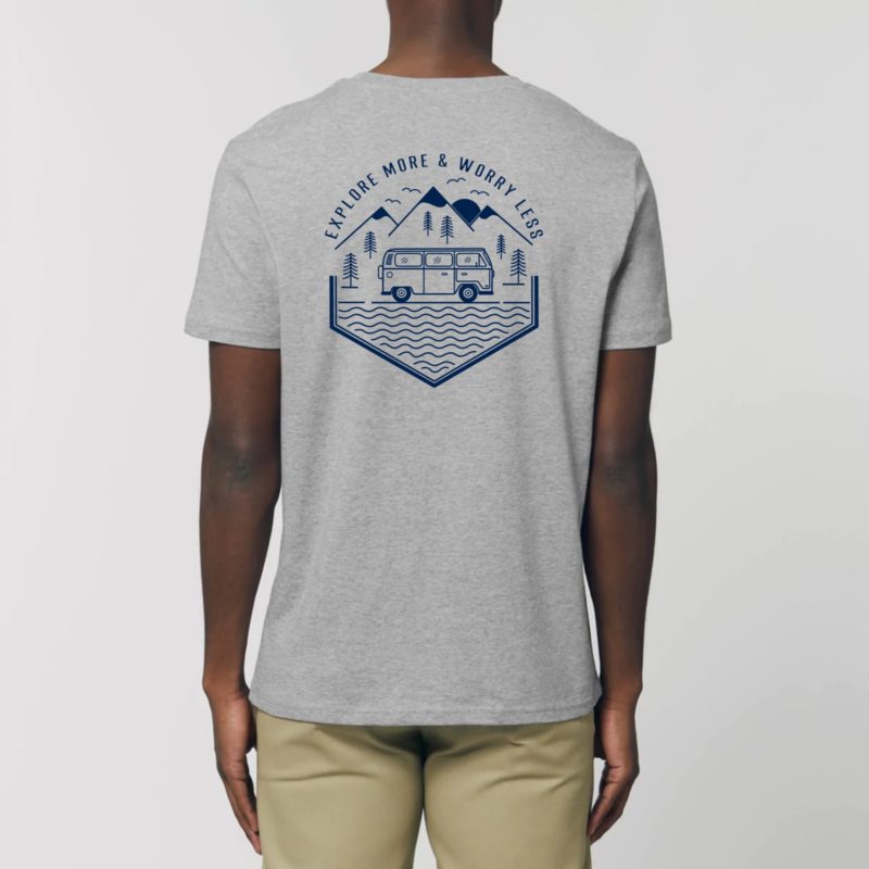T-shirt unisexe en coton bio labellisé Explore more | Impression dos