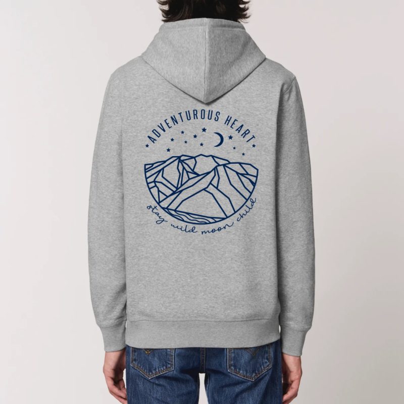 Sweat-shirt à capuche Moon child | Impression dos
