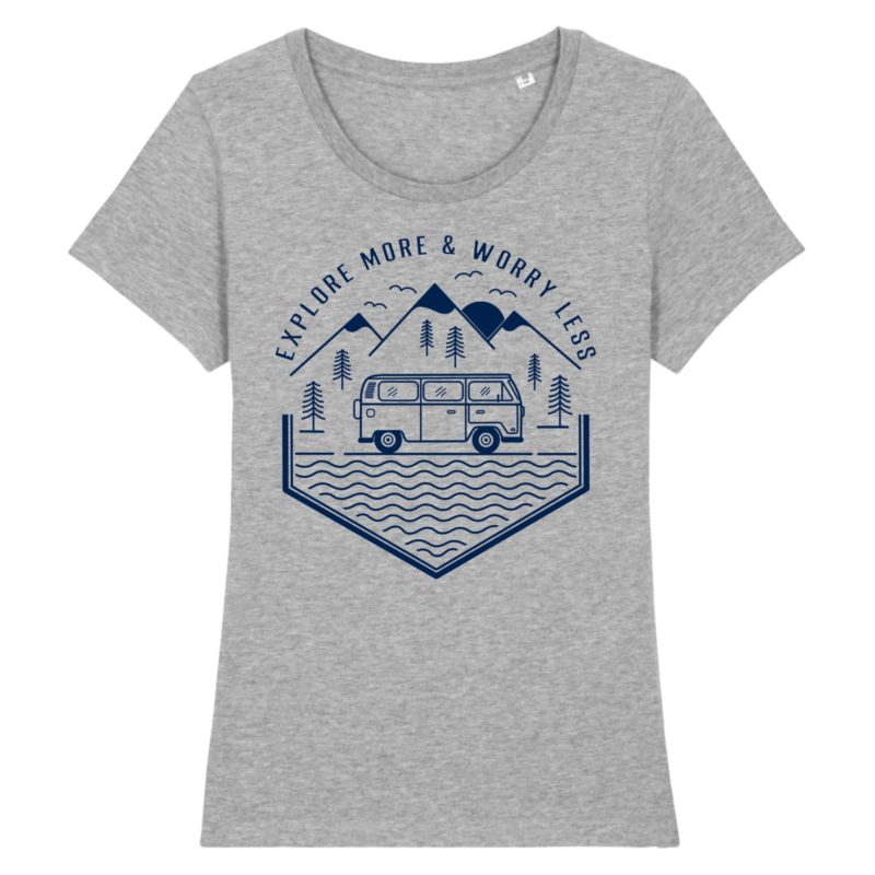 T-shirt femme en coton bio Explore more | Impression face