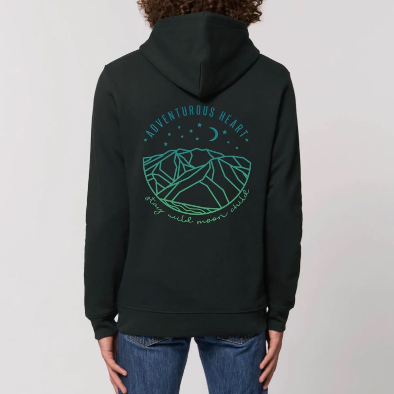 Sweat-shirt à capuche Moon child | Impression dos